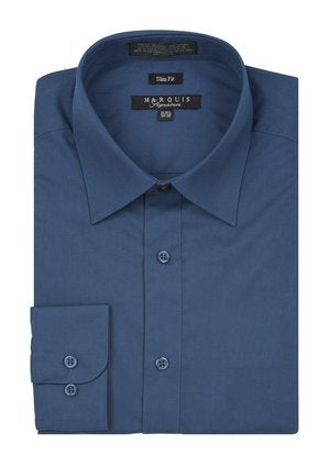 Marquis Slim Fit Dress Shirt - Midnight Blue