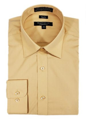 Marquis Slim Fit Dress Shirt - Champagne Gold