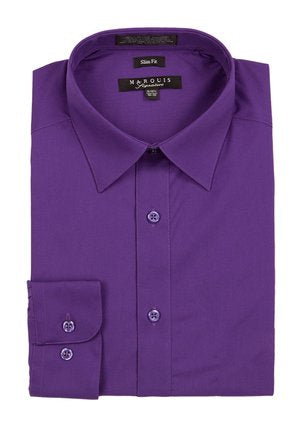 Marquis Slim Fit Dress Shirt - Purple